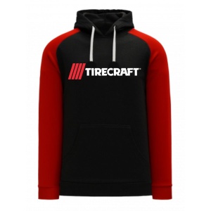 Adult Two Tone Hoodie with Large Sewn on Twill Logo