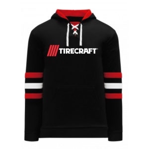 Adult Skate Lace Performance Hoodie with Large Sewn on Twill Logo