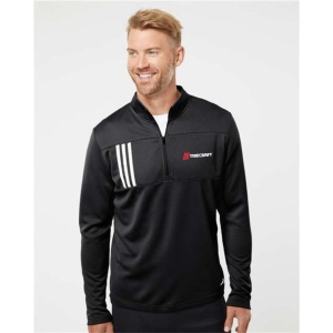 Mens Adidas 3 Stripes Quarter Zip